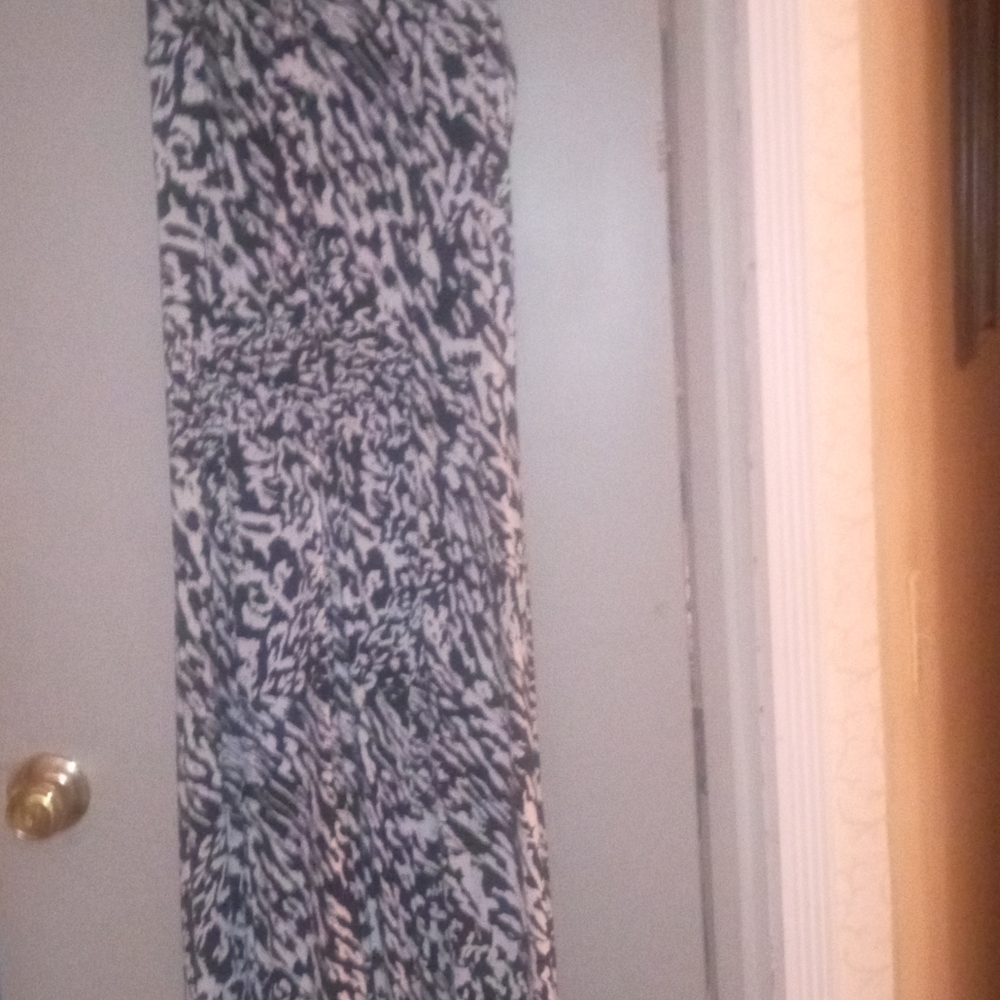 INC International Concepts Black and White Maxi Dress